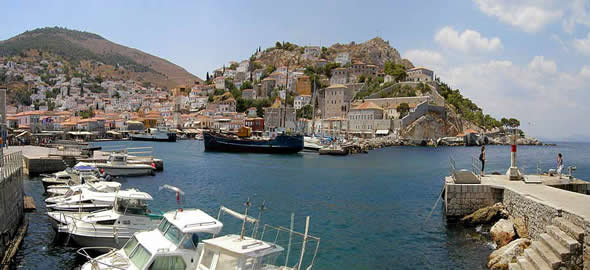 Panoramic View Port of Hydra
